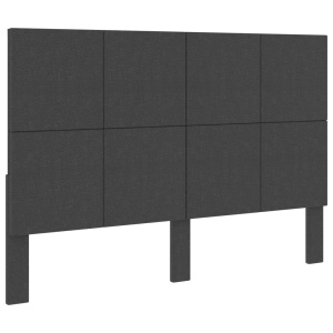 Tăblie de pat, gri inchis, 180 x 200 cm, material textil