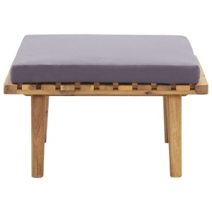 Taburet de grădină cu pernă, 60 x 60 x 29 cm, lemn masiv acacia - Img 3