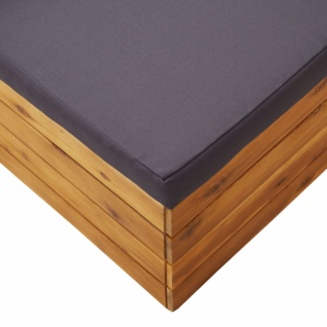 Taburet modular cu pernă, 1 buc., lemn masiv de acacia - Img 8