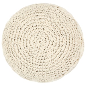 Taburet puf macrame lucrat manual, 45 x 30 cm, bumbac - Img 3