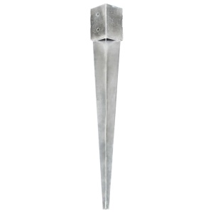 Țăruși de sol, 12 buc., argintiu, 10x10x91 cm, oțel galvanizat - Img 2
