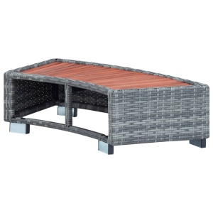 Treaptă pentru spa, gri, 92 x 45 x 25 cm, poliratan - Img 4