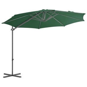 Umbrelă de exterior cu bază portabilă, verde - Img 4