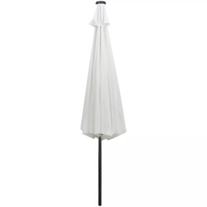 Umbrelă de soare cantilever cu LED 3 m, Alb Nisip - Img 6