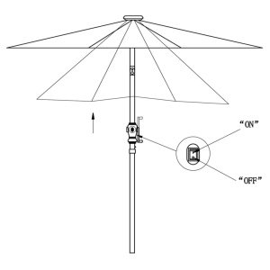 Umbrelă de soare cantilever cu LED 3 m, Alb Nisip - Img 10
