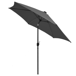 Umbrelă de soare cu LED și stâlp aluminiu, antracit, 300 cm - Img 4