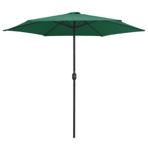 Umbrelă de soare cu stâlp aluminiu, verde, 270 x 246 cm - Img 3