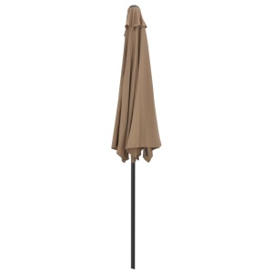 Umbrelă de soare de balcon, tijă aluminiu gri taupe, 270x135 cm - Img 8
