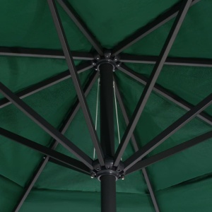 Umbrelă de soare de exterior, stâlp aluminiu, verde, 600 cm - Img 2