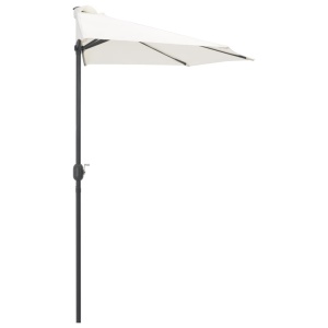 Umbrelă de soare pentru balcon tijă aluminiu nisipiu 270x135cm - Img 4