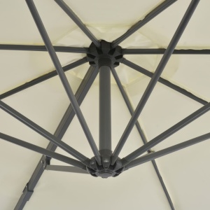 Umbrelă suspendată cu stâlp din aluminiu, nisipiu, 300 cm - Img 2