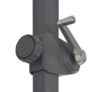 Umbrelă suspendată cu stâlp din aluminiu, verde, 250x250 cm - Img 5