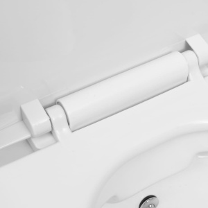 Vas de toaletă suspendat cu rezervor incastrat, alb, ceramică - Img 2