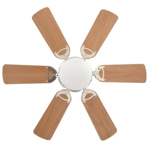 Ventilator tavan decorativ cu iluminare, 82 cm, maro deschis - Img 5