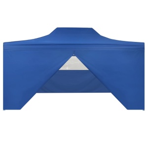 42512 Foldable Tent Pop-Up with 4 Side Walls 3x4,5 m Blue - Img 4