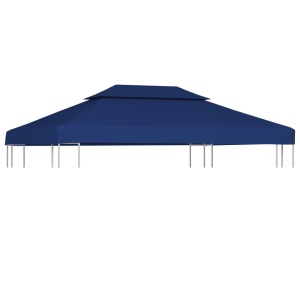 Acoperiș de pavilion, 2 niveluri, albastru, 4 x 3 m, 310 g/m²
