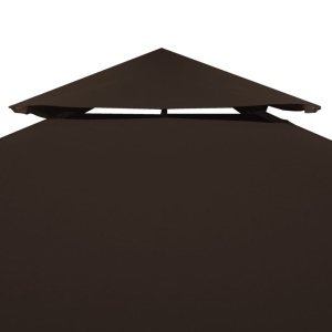 Acoperiș pavilion cu 2 niveluri, maro, 4 x 3 m, 310 g/m² - Img 5