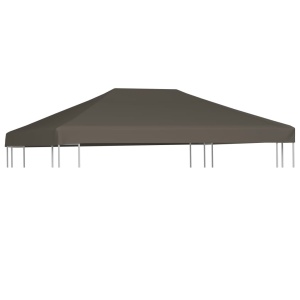 Acoperiș pentru pavilion, 310 g/m², gri taupe, 3 x 4 m