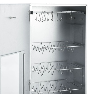 Afumătoare cuptor grătar cu 1 kg peleți lemn, 44,5x29x124 cm - Img 6