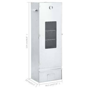 Afumătoare cuptor grătar cu 1 kg peleți lemn, 44,5x29x124 cm - Img 11