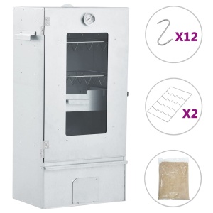 Afumătoare cuptor grătar cu 1 kg peleți lemn, 44,5x29x83 cm - Img 12
