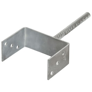 Ancore de gard, 6 buc., argintiu, 14x6x30 cm, oțel galvanizat - Img 2