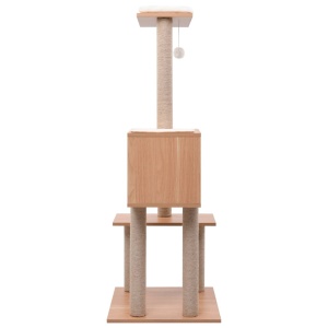 Ansamblu pentru pisici, covoraș de zgâriere din sisal, 129 cm - Img 8