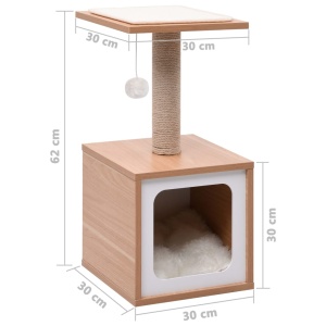 Ansamblu pentru pisici, covoraș din funie de sisal, 62 cm - Img 6