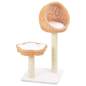 Ansamblu pentru pisici cu stâlp funie sisal, natural, salcie - Img 2