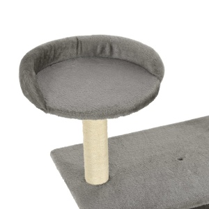 Ansamblu pentru pisici cu stâlpi din funie de sisal, 95 cm Gri - Img 7