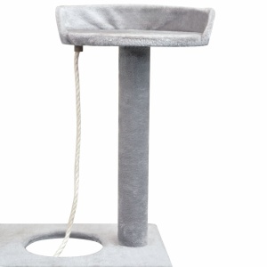 Ansamblu pisici, stâlpi cu funie de sisal, 150 cm, gri - Img 4