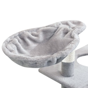 Ansamblu pisici, stâlpi cu funie de sisal, 150 cm, gri - Img 5