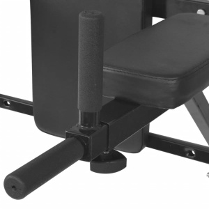 Aparat exerciții triceps și abdomen, montare pe perete, negru - Img 4