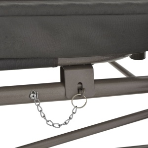 Balansoar extensibil cu copertină antracit 220x160x240 cm oțel - Img 10