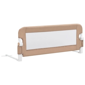 Balustradă protecție pat copii, gri taupe, 102x42 cm, poliester - Img 2