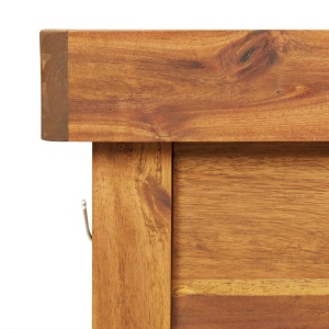 Banc de lucru de grădină, blat din zinc, lemn masiv de acacia - Img 5