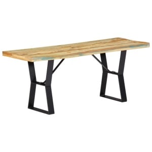Bancă, 110 cm, lemn masiv reciclat - Img 9