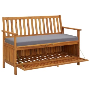Bancă de depozitare grădină, 120 cm, lemn masiv de acacia - Img 8