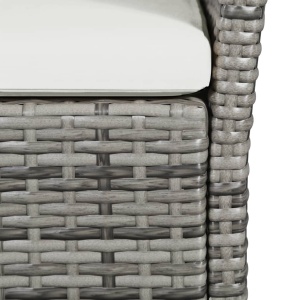 Bancă de grădină, gri, 105 cm, poliratan - Img 4