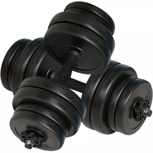 Bancă fitness, halteră și set gantere - Img 7