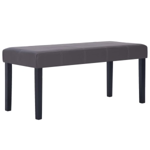 Bancă, gri, 106 cm, piele artificială - Img 2