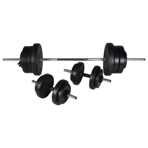Bancă reglabilă pentru abdomene cu set haltere/gantere 60,5 kg - Img 12