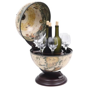 Bar tip glob pământesc suport sticle vin, alb, eucalipt - Img 2