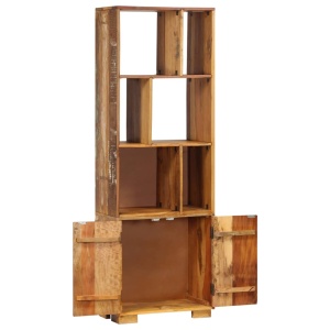 Bibliotecă, 60x35x180 cm, lemn masiv reciclat - Img 4