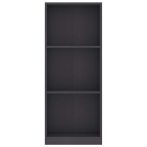 Bibliotecă cu 3 rafturi, gri, 40 x 24 x 108 cm, PAL - Img 4