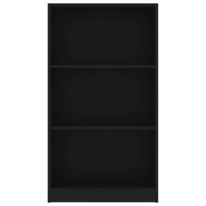 Bibliotecă cu 3 rafturi, negru, 60 x 24 x 108 cm, PAL - Img 4