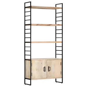 Bibliotecă cu 4 niveluri 80x30x180 cm lemn masiv de mango - Img 10