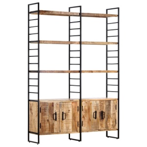 Bibliotecă cu 4 rafturi, 124x30x180 cm, lemn de mango nefinisat - Img 9
