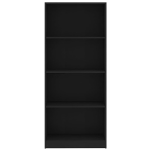 Bibliotecă cu 4 rafturi, negru, 60 x 24 x 142 cm, PAL - Img 4