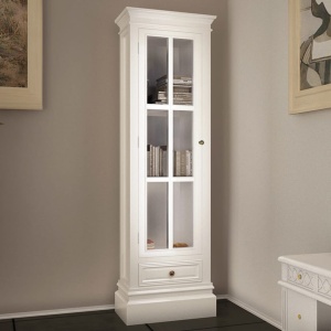 Bibliotecă dulap elegant cu 3 rafturi, alb, lemn